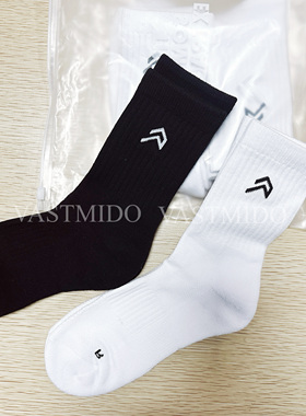 Oneractive毛圈底运动袜3双装男女中长筒长绒棉健身训练跑步袜子