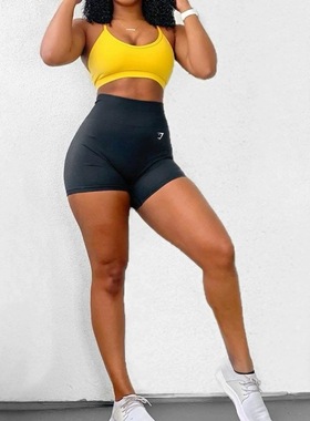 GYMSHARK高腰紧身运动短裤VITAL健身三分裤收腰提臀热裤