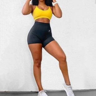 收腰提臀热裤 GYMSHARK高腰紧身运动短裤 VITAL健身三分裤