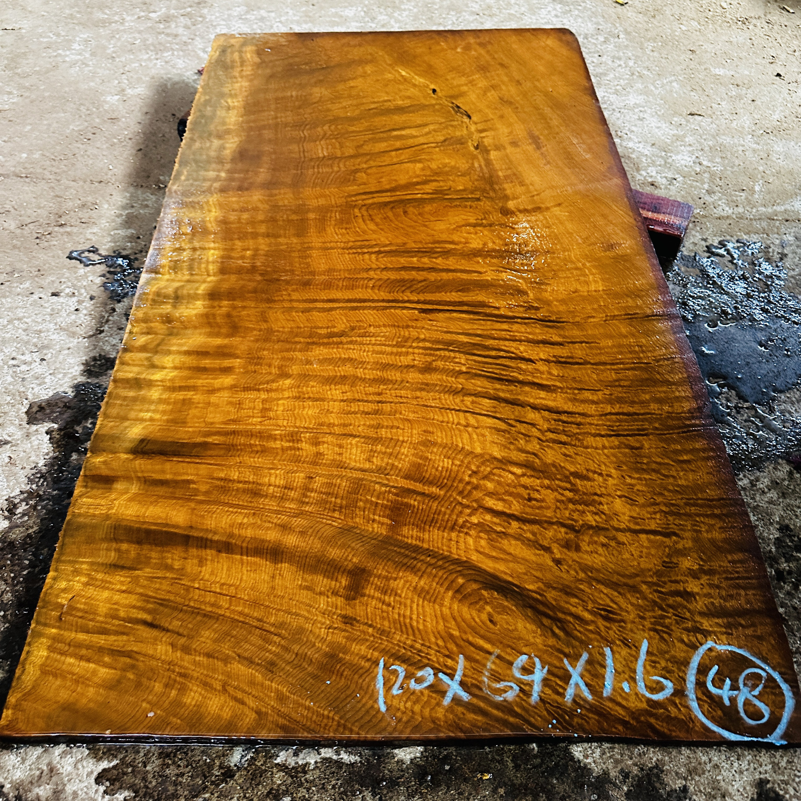 048#金丝楠黄金楠精品满水波家具料，大板，红木家具板