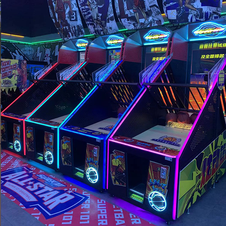 室内儿童投篮机豪华折叠大型成人篮球机电玩城篮球投币游戏机传奇