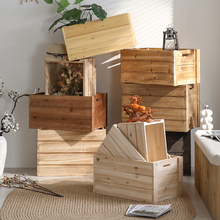 复古木箱定制木框置物超市水果陈列筐木箱子长方形实木收纳储物箱