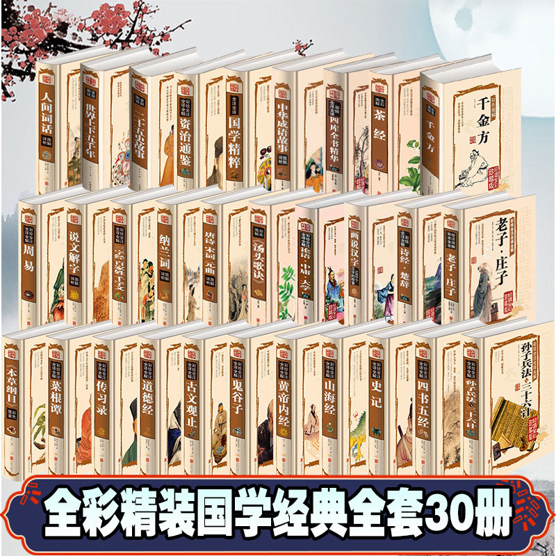 dfwl全30册本草纲目黄帝内经传习录全彩精装国学历史书籍