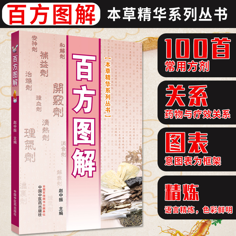 百方图解本草精华系列丛书 100方剂中医执业考试的重点内容赵中振主编中国中医药出版社