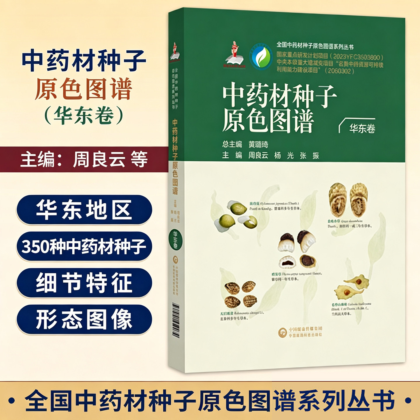 中药材种子原色图谱 华东卷 周良云 杨光 张振 主编 全国中药材种子原色图谱系列丛书 中药 图谱 9787521459074中国医药科技出版社