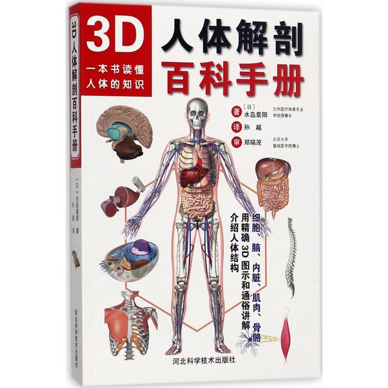asy 3D人体解剖百科手册 200个精密3D图例人体肌肉解剖运动断层局部解剖学图谱教材卫生生理学专业基础医学图谱人体解剖学书籍