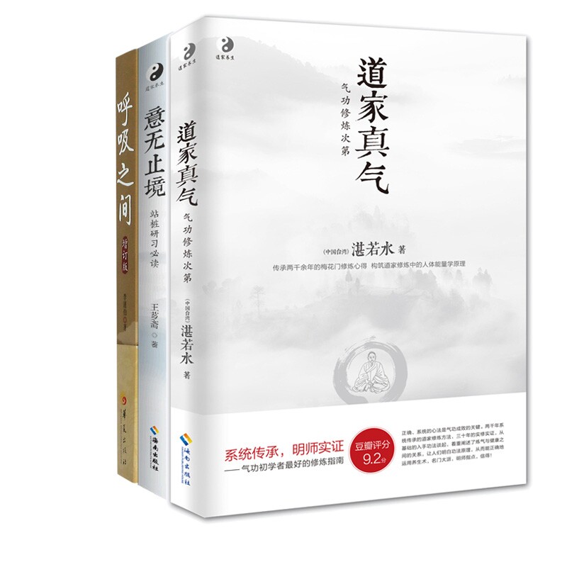 asy 呼吸之间+意无止境+道家真气共3册 湛若水 9787544349710 海南
