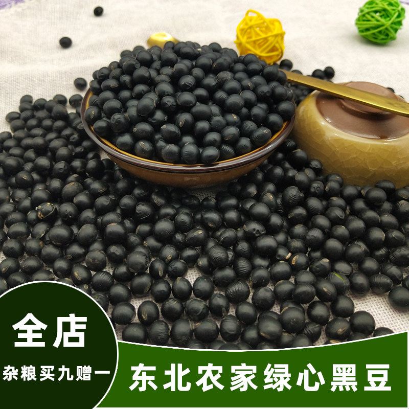 小黑豆 黑豆农家自产东北绿芯心仁黑豆豆浆