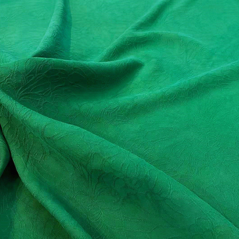 纯色提花绢纺香云纱莨绸真丝服装布料旗袍传统复古汉服连衣裙