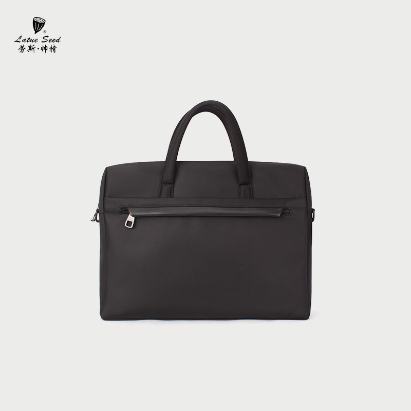 公文包男款可定制logo手提文件袋商务高级电脑包防水大容量会议包