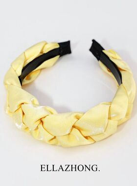 多巴胺小鸡黄色发箍头箍百搭显白增高颅顶发卡原创小众韩国发饰