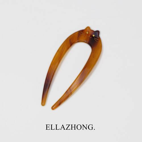 EllaZhong~松弛感发簪韩系猫咪
