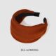 羊毛发箍 南瓜橘色超宽发箍女显白温暖头箍简约复古小众发饰头饰