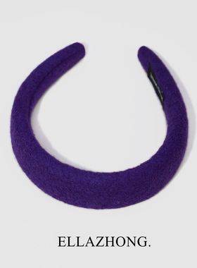 紫罗兰羊毛发箍女气质复古甜美头箍简约韩国发饰头饰色显白高级感