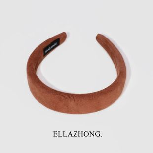 原创不撞款 碎花发箍头箍森系淑女发卡显白绿色橘色发饰头饰 英式