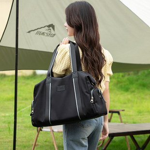轻便旅行包女大容量手提行李袋短途出差旅游单肩女包运动健身包潮