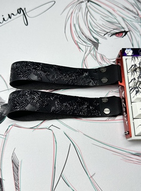 国潮3D立体龙纹皮质黑色通用键盘飘带装饰客制化磁轴改装wooting