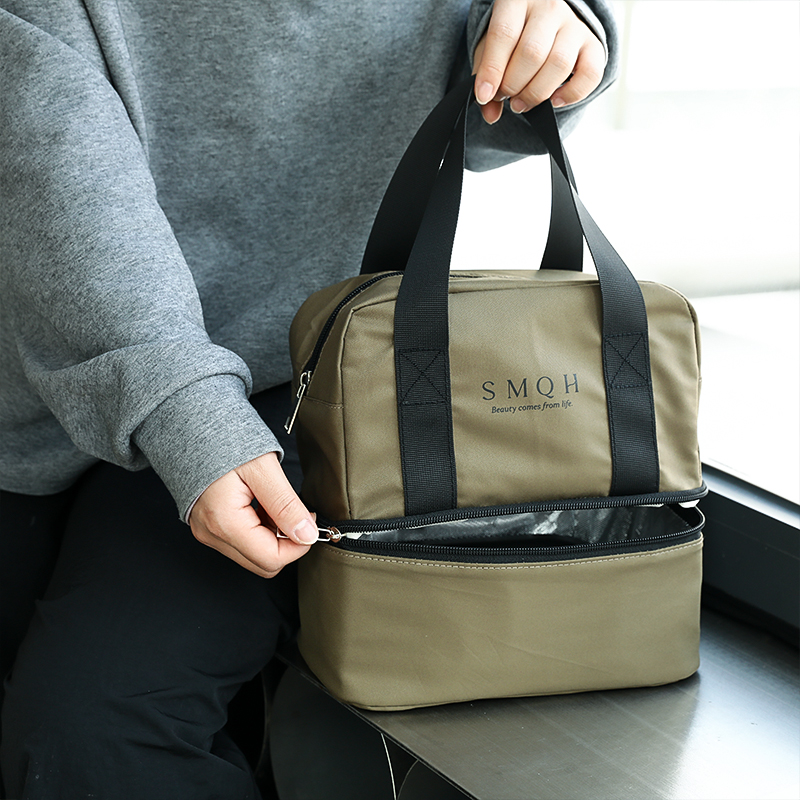 双层保温饭盒袋包大容量便携防脏