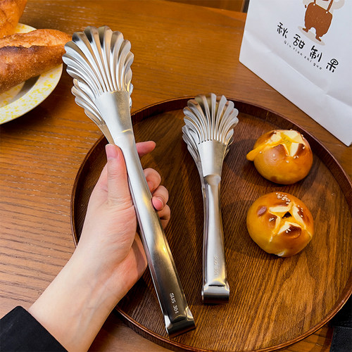 高颜值不锈钢食品夹厨房家用夹子