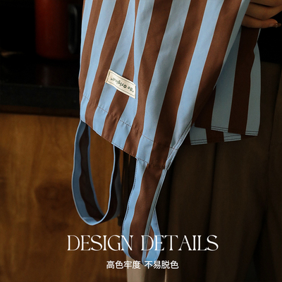 时尚围裙厨房家用免系带防泼水