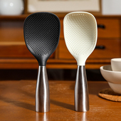 矽胶米饭勺家用饭铲子可站立式 不锈钢柄不粘米盛饭用勺厨房用品