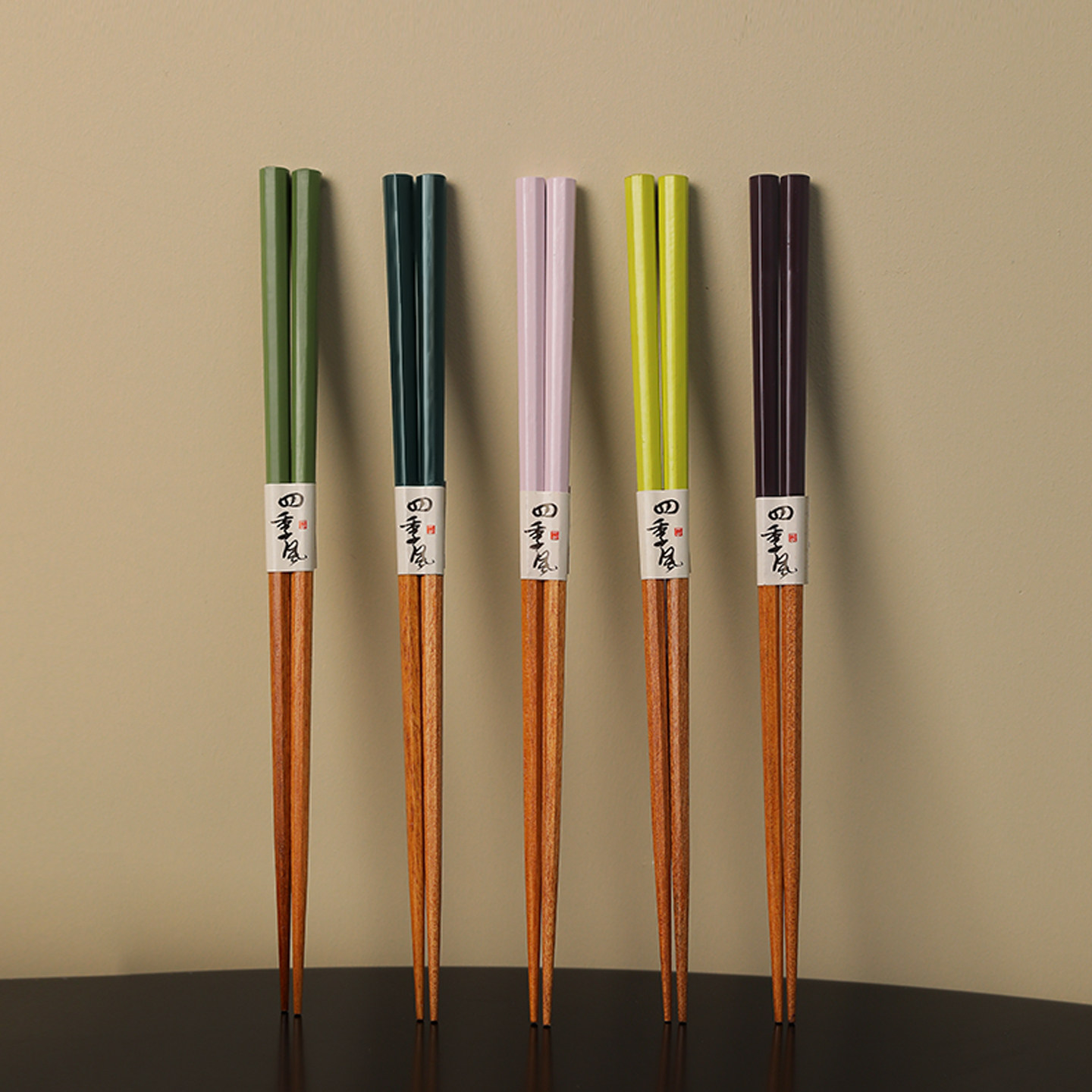 筷子家用高档实木筷无漆无蜡分色