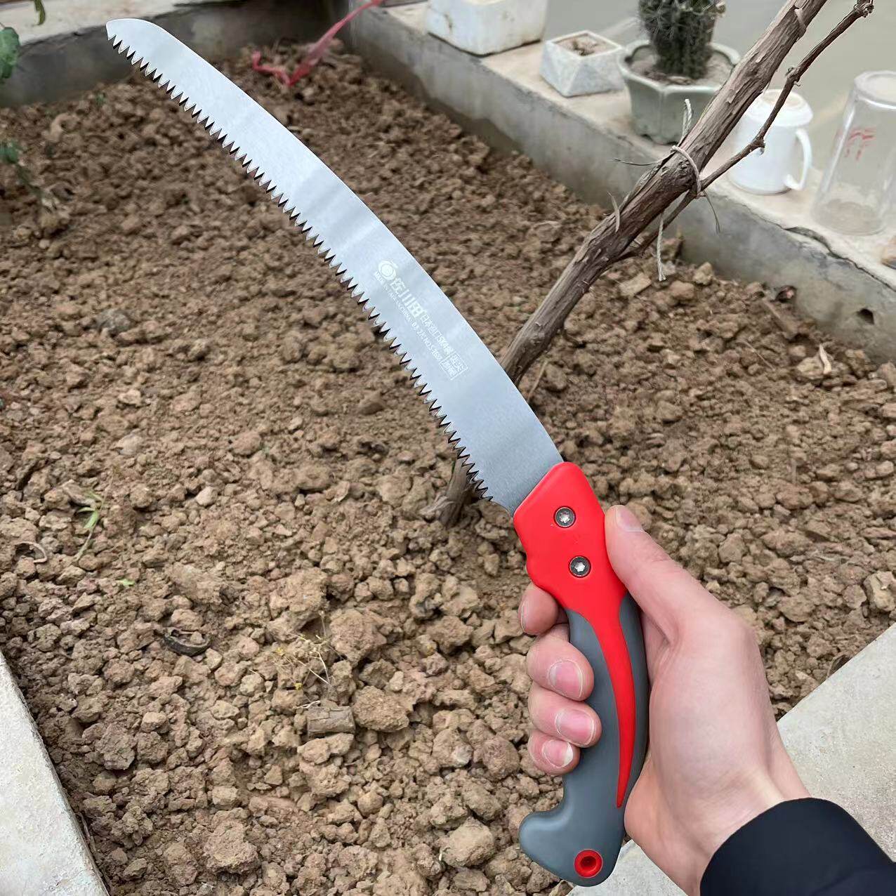 佐川田日本sk4 树枝锯不锈钢锯片弯锯修枝锯果树锯园林锯伐木手锯