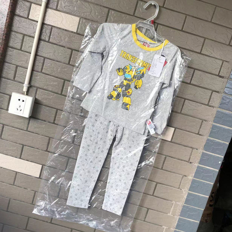 外贸原单~男女小中大童动漫图案纯棉内衣裤睡衣套装家居服100-140