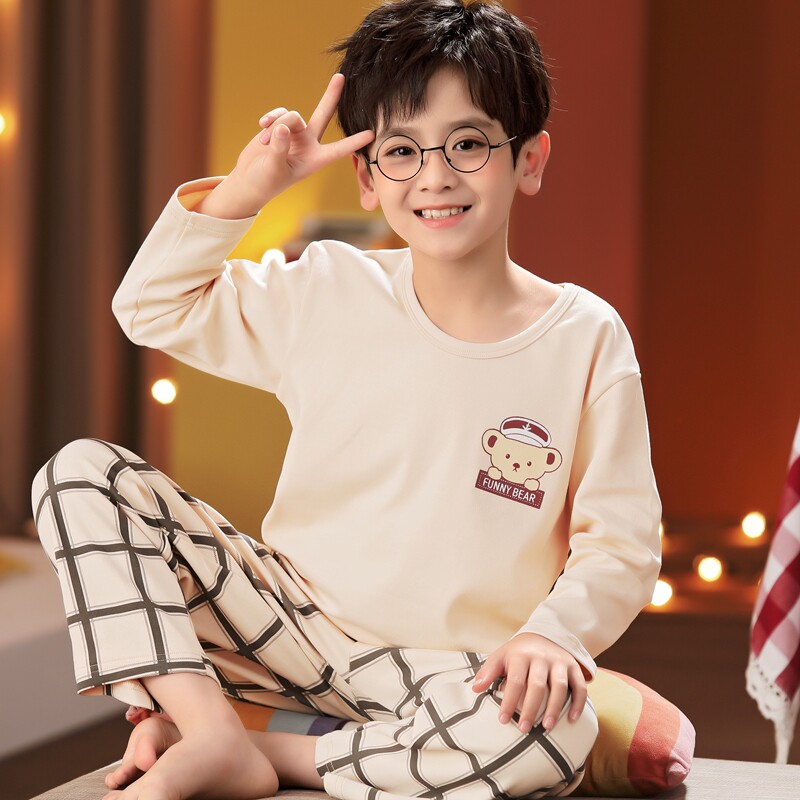 2022新款男童睡衣长袖卡通