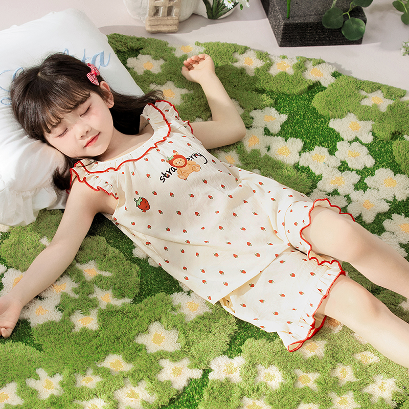 夏季云朵棉甜美可爱女孩睡衣