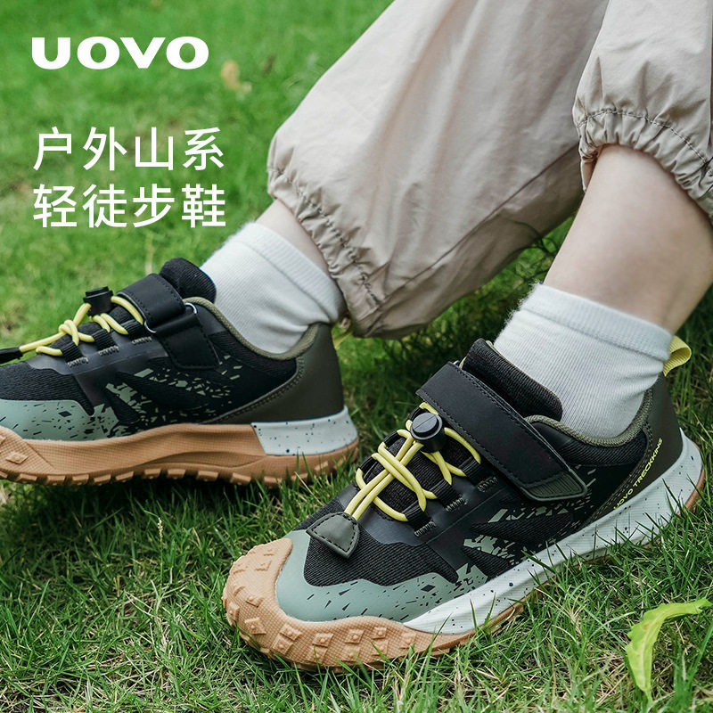 uovo男童透气运动鞋春秋季户外登山男童鞋2026新款儿童鞋子软底