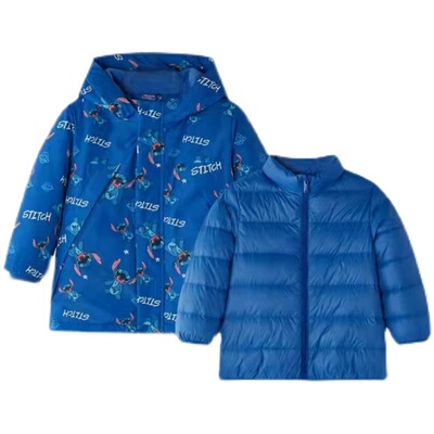 2025男童羽绒服bala冬装新款儿童连帽加厚两件套201421107112