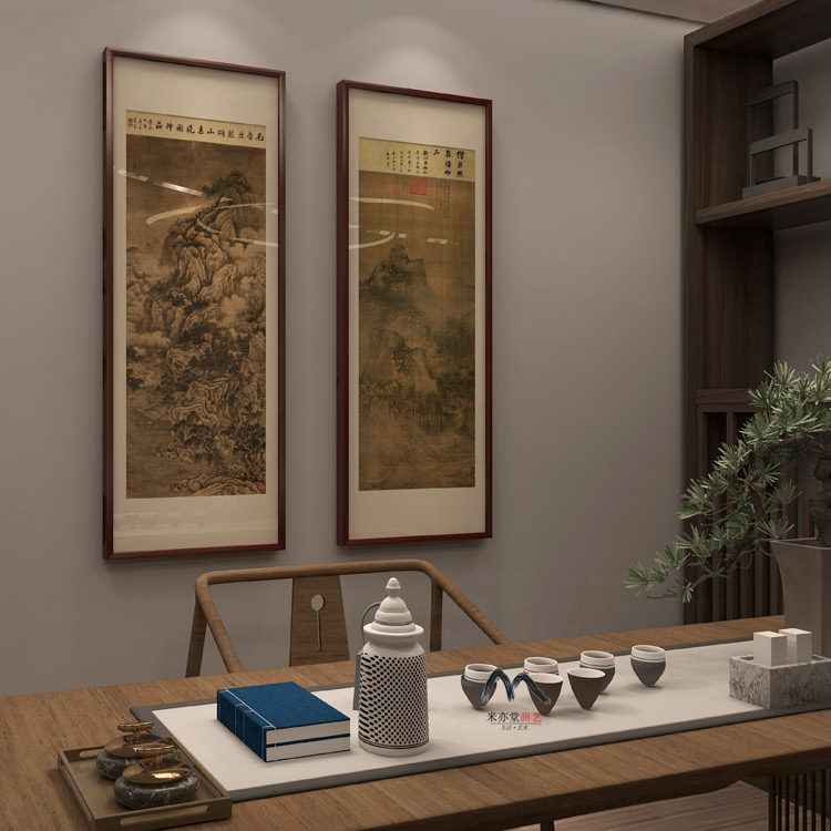 米亦堂x湖山春晓图 南唐巨然新中式山水国画客厅餐厅书房玄关挂画