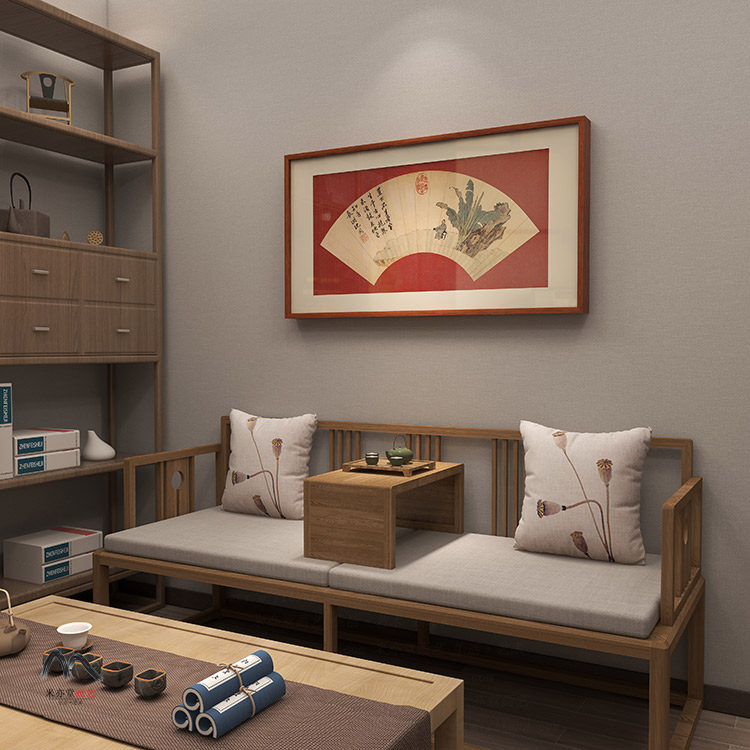 米亦堂x扇面 新中式日式扇形字画中国风茶室书房餐厅玄关装饰挂画