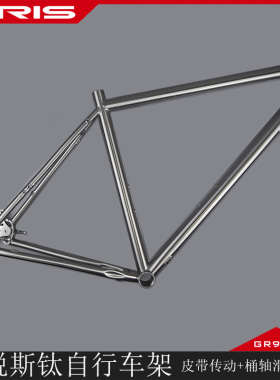 TIRIS泰锐斯GR9钛合金CRR4自行车架滑动尾钩+皮带传动瓜车gravel