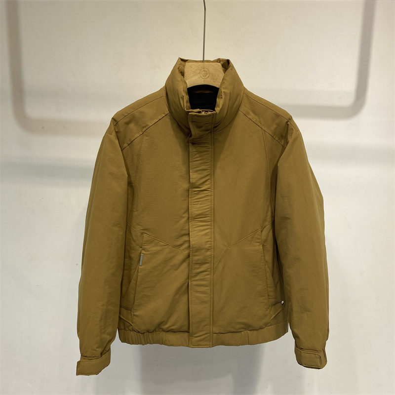 无帽百搭工装风拉链男羽绒服