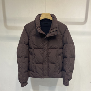 2025冬新款立领短款羽绒服男加厚保暖白鸭绒面包服外套冬季羽绒衣