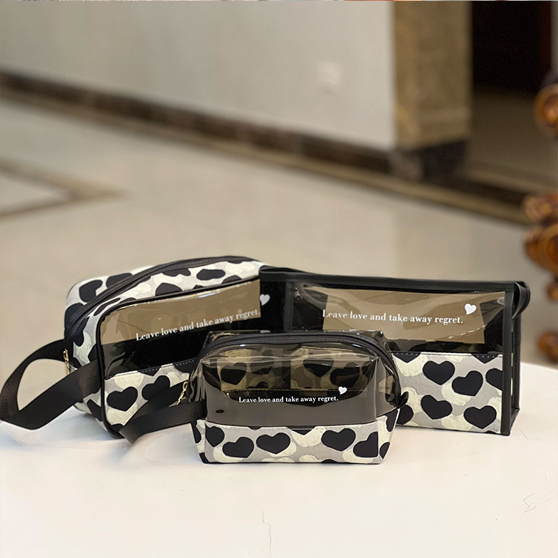 透明化妆包随身手拿便携高级感拉链大容量防水洗漱包护肤品收纳包