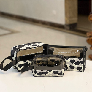 透明化妆包随身手拿便携高级感拉链大容量防水洗漱包护肤品收纳包