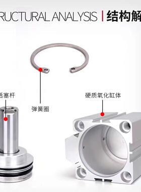 小型气动薄型气缸SDA63*5X10X15X20X25X30X35X40X45X50X60X70X100