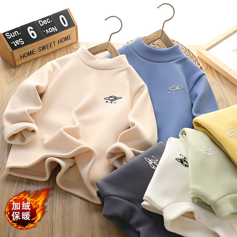 乖纯男童半高领加绒加厚冬季高弹力打底衫儿童保暖上衣新t恤长袖,童装/婴儿装/亲子装,保暖上装,淘宝优惠券,粉丝福利购,淘宝优惠卷