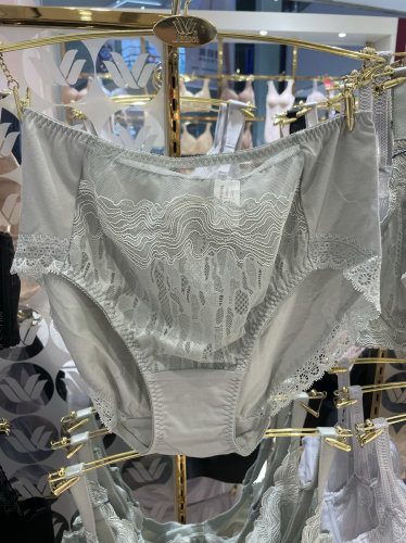华歌尔蓝标 WP3573 蕾丝中高腰棉质女三角内裤内衣WB8573配套139