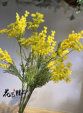 金黄色拍摄道具样板间迎春假花