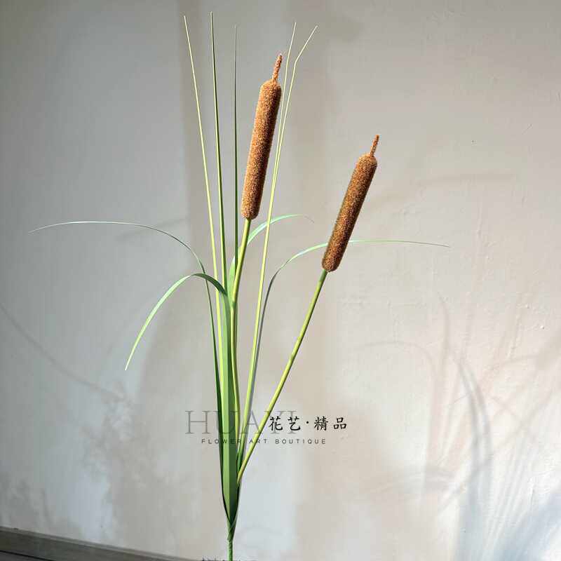 仿真蒲棒香蒲草水蜡烛假花草插花装饰摆饰摄影道具景观