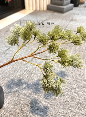 仿真松针枝条摆件拍摄道具蓬莱松迎客松美人松大树装饰诺贝松