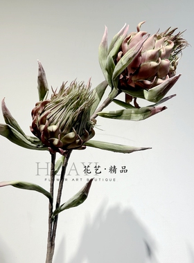 小众花艺素材仿真蓟花单只