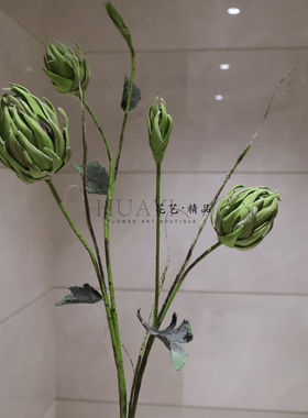 花艺精品 大飞蓟花仿真花线条型花艺素材插花枝条枯枝拍照美陈