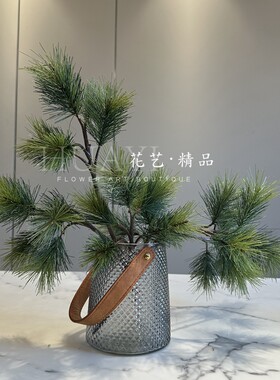 松枝插花圣诞果野浆果鸿运果仿真松针大树装饰家居摆放软装