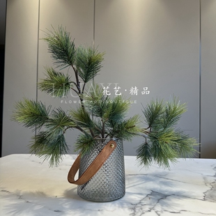 松枝插花圣诞果野浆果鸿运果仿真松针大树装饰家居摆放软装
