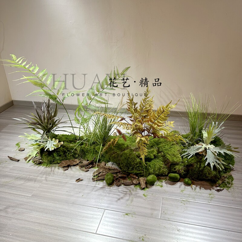 花艺精品水草蕨树单品摆放图片